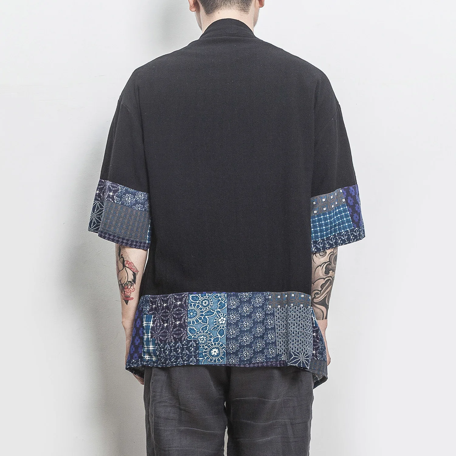 Drop Shipping Cotton Linen Shirt Jackets Men Chinese Streetwear Kimono Shirt Coat Men Linen Cardigan Jackets Coat Plus Size 5XL