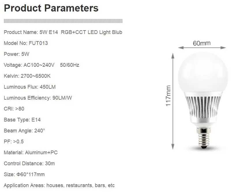 MiLight AC85V-265V 110 В 220 В E27 E14 GU10 MR16 4 Вт 5 Вт 6 Вт 9 Вт 12 Вт RGB + CCT Светодиодная лампа работает с Mi light Дистанционное приложение для мобильного телефона