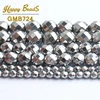 AAA Natural Stone Beads Faceted Silvers Plated Hematite Beads For Jewelry Making 15inch 2/3/4/6/8/10mm Round bedas Diy Bracelet ► Photo 2/6