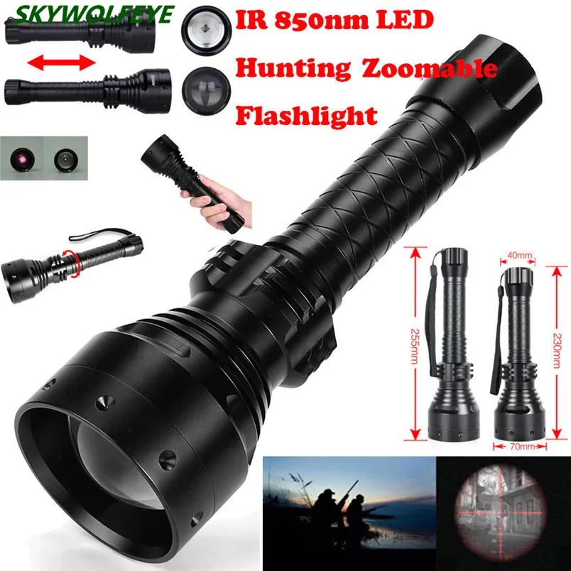 

Long Range Infrared 10W IR 850nm T67 LED Hunting Light Night Vision Torch 18650 Free Shipping #NO19