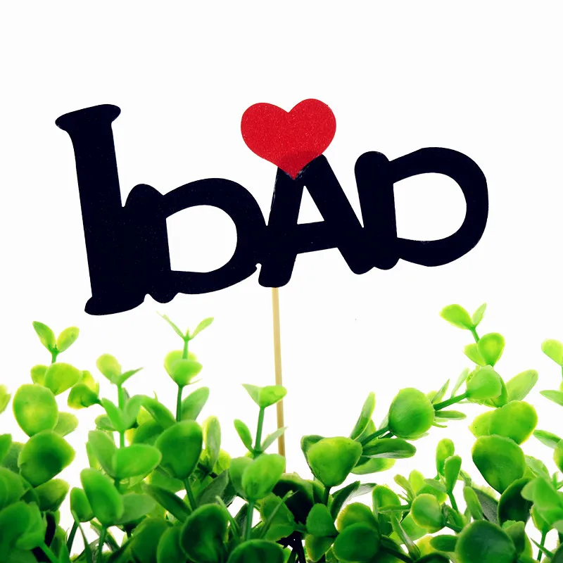 Флажки для торта кекс I LOVE YOU торт Топпер MOM/DAD Toppers Дети День рождения Свадьба