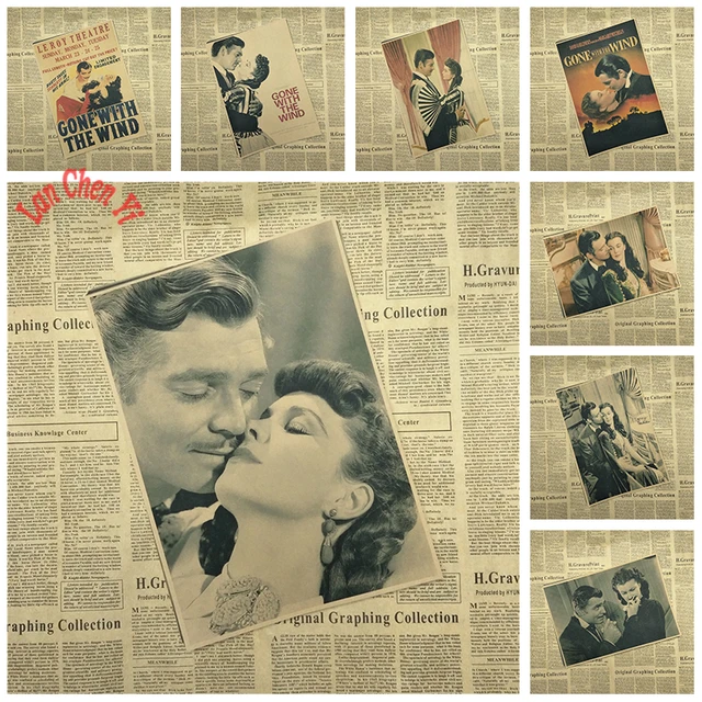 Special Price Gone with the wind Classic Movie Kraft Paper Poster Bar Cafe Living Room Dining room Wall Decorative Paintings Special Price Gone with the wind Classic Movie Kraft Paper Poster Bar Cafe Living Room Dining room Wall Decorative Paintings