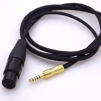 

1.2meter black nylon sleeve 4 cores copper wires 4.4MM male to 4-pin xlr female balanced audio adapter cable