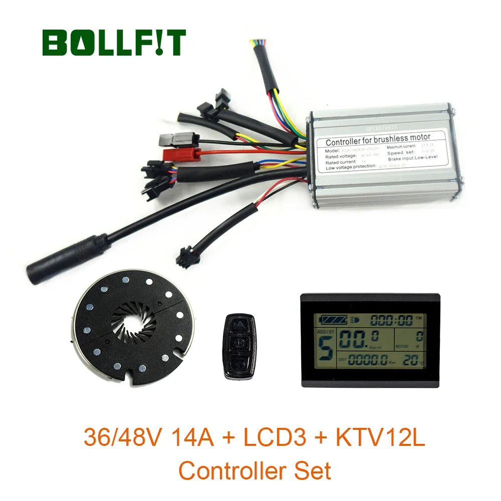 

36V48V 250W Waterproof Controller 14A LCD3 Display PAS Set E-bike Conversion Kit Hall Sensor