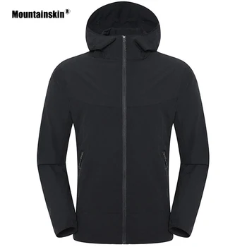 

Mountainskin Mens Ultra-light Elastic Outdoor Hiking Quick Dry Jackets Male Camping Trekking Climbing Coat For Hooded Coat VA418