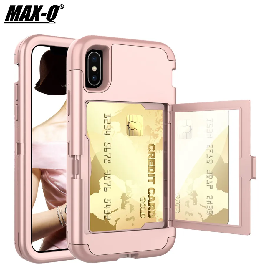 Для Apple iphone X XR XS Гибридный держатель карты Броня TPC жесткий поликарбонатный