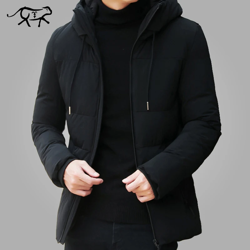 Cena Marka kurtka zimowa mężczyźni odzież 2018 stójka w stylu casual kołnierz z kapturem moda płaszcz zimowy mężczyźni kurtka parka ciepła, slim fit 4XL