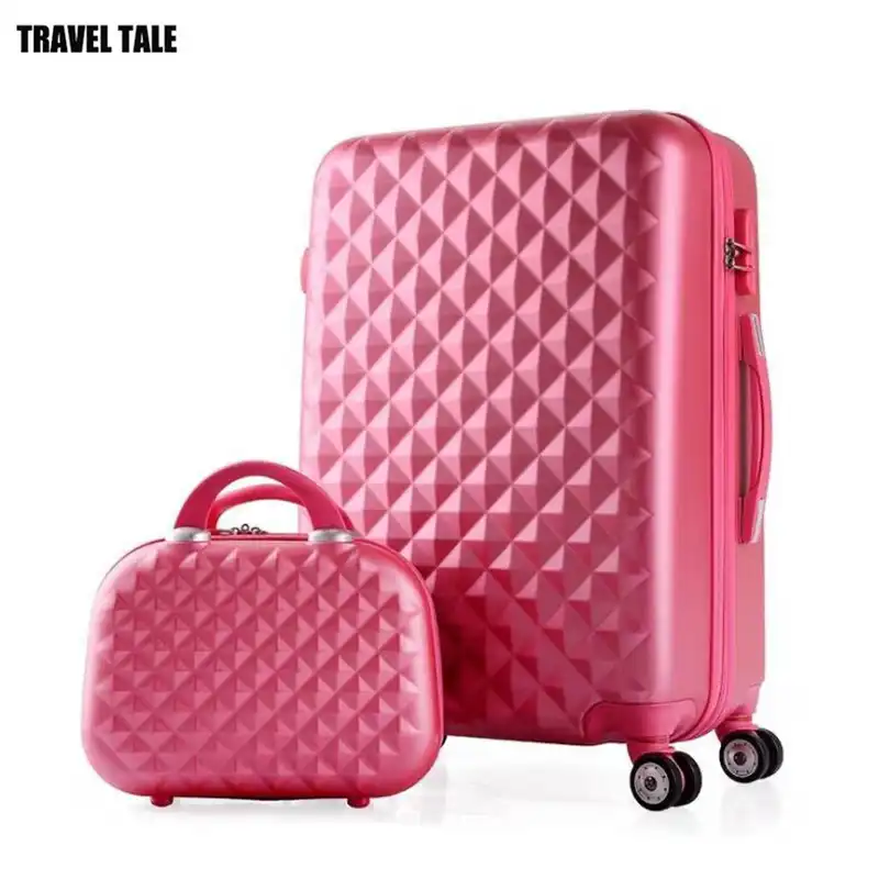 Maleta De Viaje Para Chicas Juego De Maletas Con Carrito Abs Rígida Barata Con Ruedas Trolley Luggage Set Bag On Wheelsluggage Sets Aliexpress