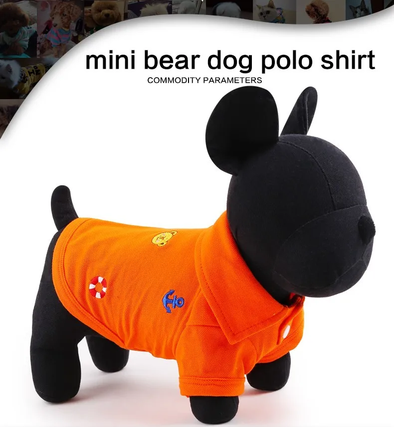 Красочный Летний хлопок Собака Кошка Pet Футбол рубашки поло жилет собака пальто спорта свитер футболка собака Чихуахуа Йоркширский одежда