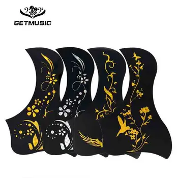 

10pcs Bird Style Hummingbird Flower Guitar Pickguard Pick Guard Anti-scratch Plate for 40 " 41 " Acoustic Guitar Black