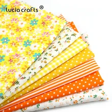 Lucia crafts 1 шт./партия желтое лоскутное изделие из хлопчатобумажной ткани для альбом для вышивки DIY Материал тканевая ткань 50*50 см H0701