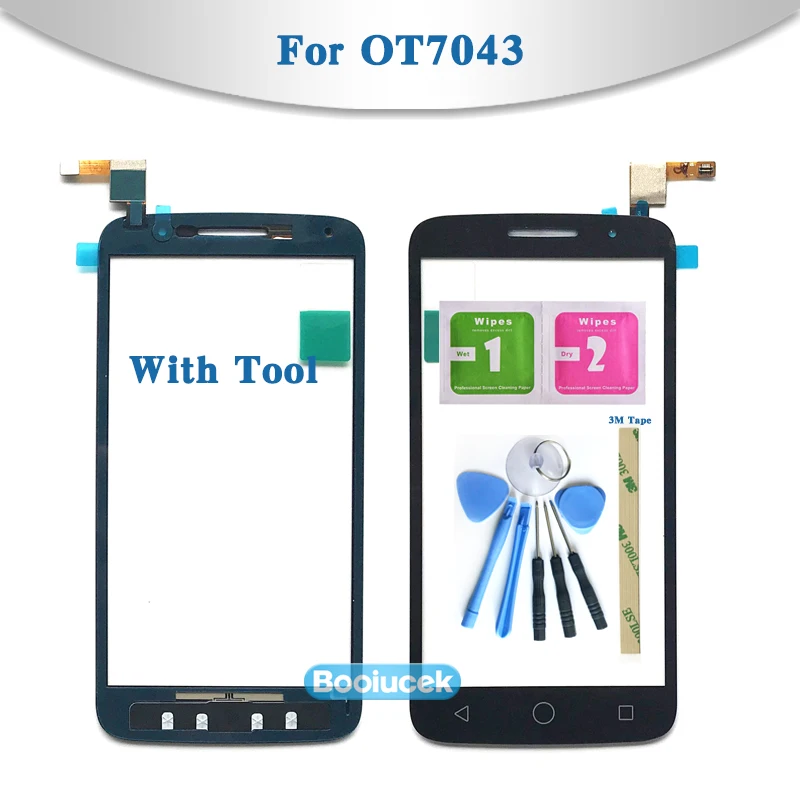 Высокое Качество 5," для Alcatel One Touch POP 2 7043 OT7043 сенсорный экран дигитайзер сенсор внешнее стекло объектив панель Замена