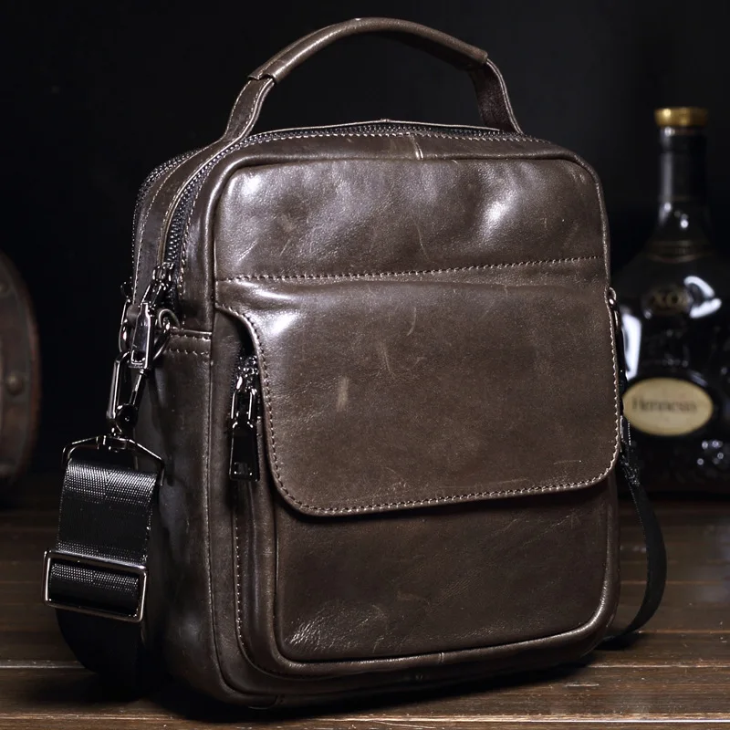 Genuine Leather Men Bags Hot Sale Male Small Messenger Bag Man Fashion Crossbody Shoulder Bag ...