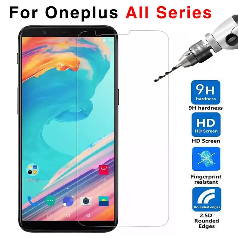 

2.5D 9H Tempered Glass Screen Protector For Oneplus 6t One Plus 6T 1+6T Tempered glass Protective Film For Oneplus 1 2 3 5 X