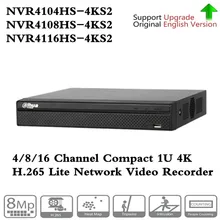 Dahua-grabador de vídeo de red 4k NVR, Original, NVR4104HS-4KS2, 4 canales, NVR4108HS-4KS2, 8 canales, NVR4116HS-4KS2, 16 canales, sin POE