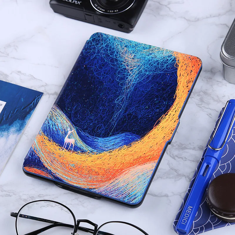 Case for Amazon Kindle paperwhite,Kindle voyage,Basic Kindle 2016,Unique art design slim cover,blue,red,pink deer Case for Amazon Kindle paperwhite,Kindle voyage,Basic Kindle 2016,Unique art design slim cover,blue,red,pink deer