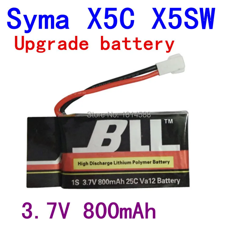 

BLL 1PCS Fast Charging 800mAh Battery For Syma X5 X5C X5SC X5SW V931 H5C CX-30 Quadcopter Spare Parts With 3.7V X5C Battery