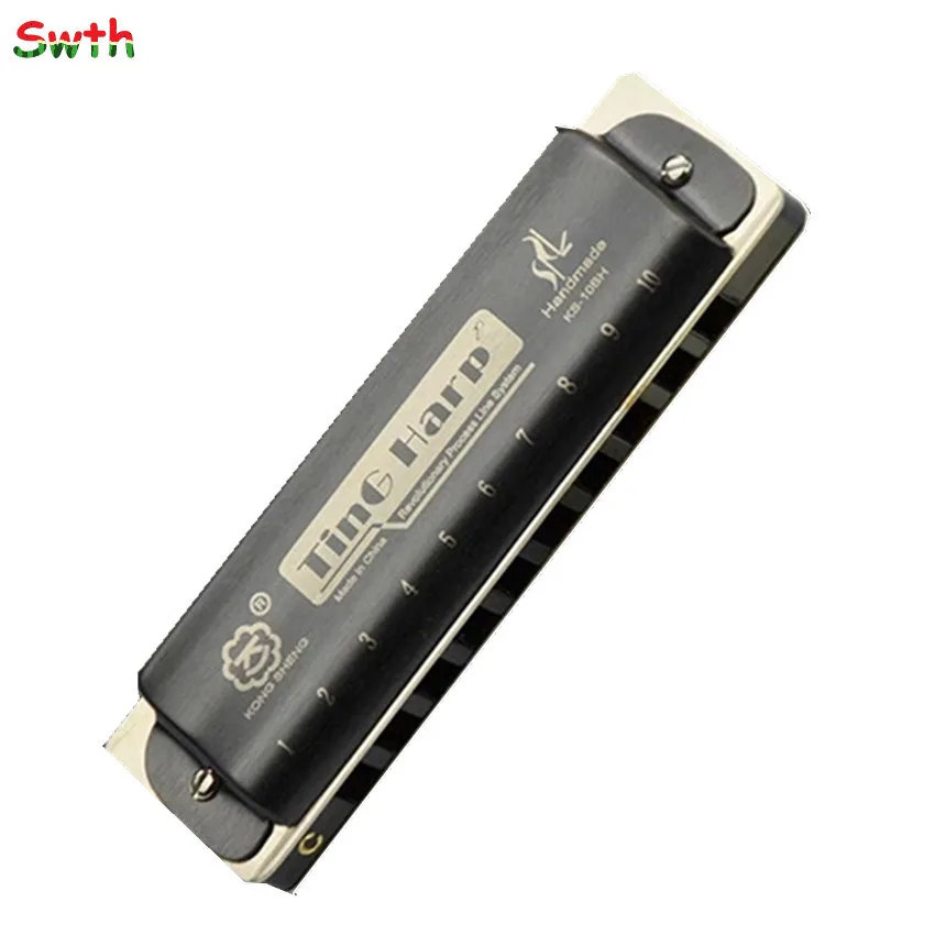 10 Holes Blues Harmonica KONG SHENG brand diatonic scale mouth organ C key high grade playing