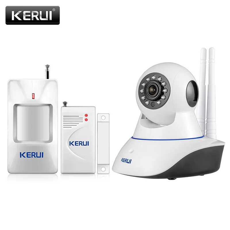 KERUI 720P сеть безопасности wifi IP камера 1.0MP HD Беспроводная цифровая домашняя Камера Безопасности ИК Инфракрасная система ночного видения сигнализация - Цвет: kit 1