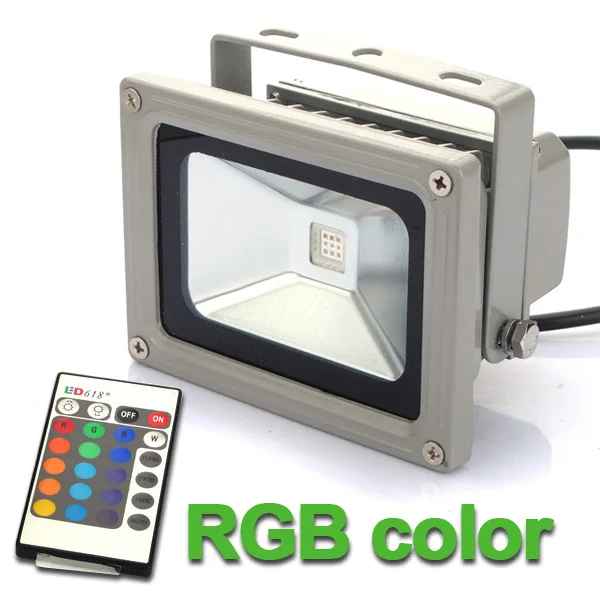 

Mising LED 10W RGB Flood Light Colorful Changing Wash Wall Mount Spot Light 900LM Remote Control Waterprof Beam Angle 120 degree