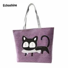 New Trend American Apparel Canvas Shoulder Bag Cat Bag Hot Sale Woman Messenger Handbag Big Shopping Bag Free Shipping