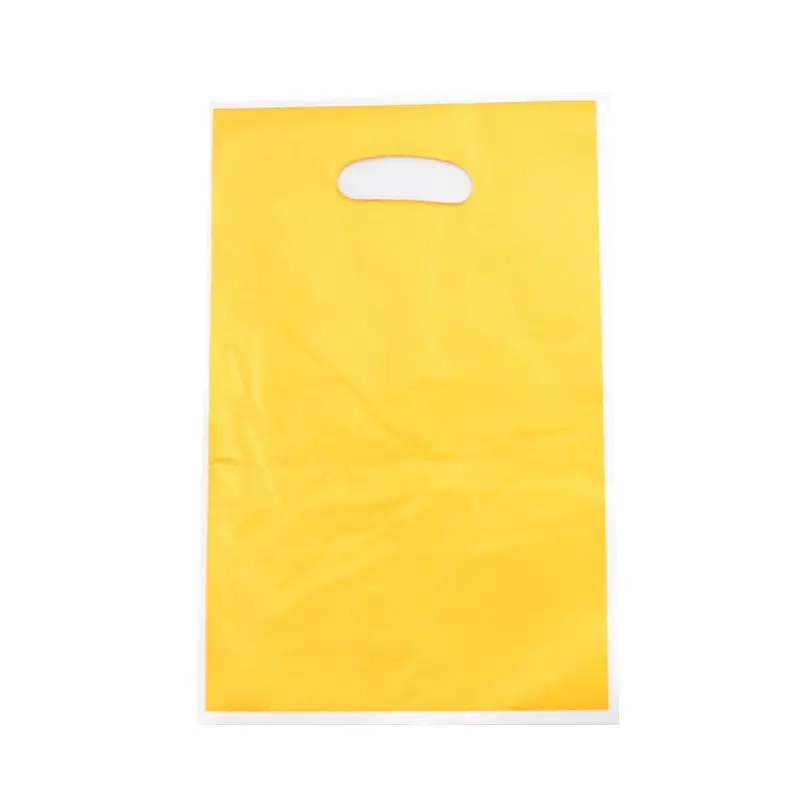 10 шт., одноцветная сумка для свадебной вечеринки, пластиковая подарочная сумка, черный, белый, красный, синий, зеленый, розовый, серебряный мешочек для печенья, конфет - Цвет: Orange