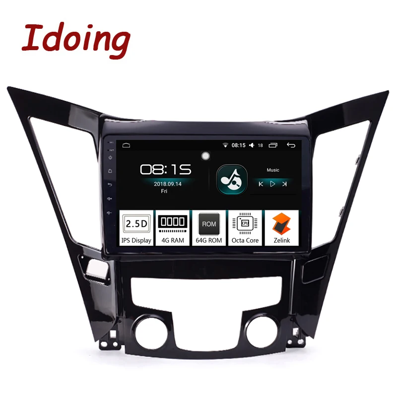 Idoing 10 2 &quot1Din Автомобильный Android 8 0 Радио мультимедийный плеер для Hyundai Sonata 2011-2015 GPS
