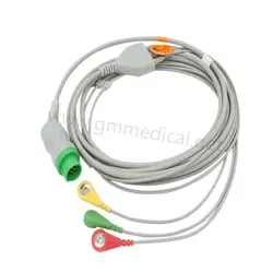 Совместим с кабелем ECG Mennen one piece с Leadwire 3-Lead для терпеливого монитора, IEC, кнопки