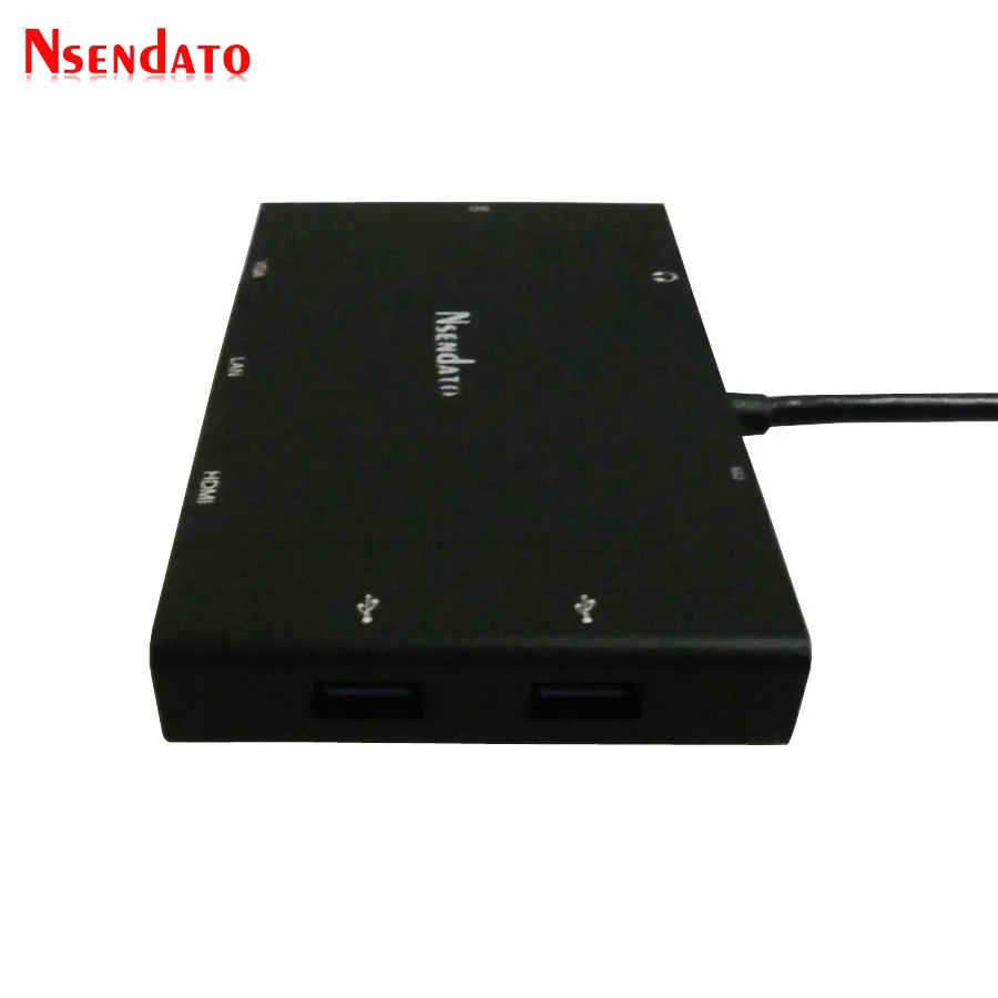 Адаптер Type C 8 в 1 USB3.0 HDMI VGA концентратор Gigabit Ethernet RJ45 3 5 мм аудио адаптер конвертер