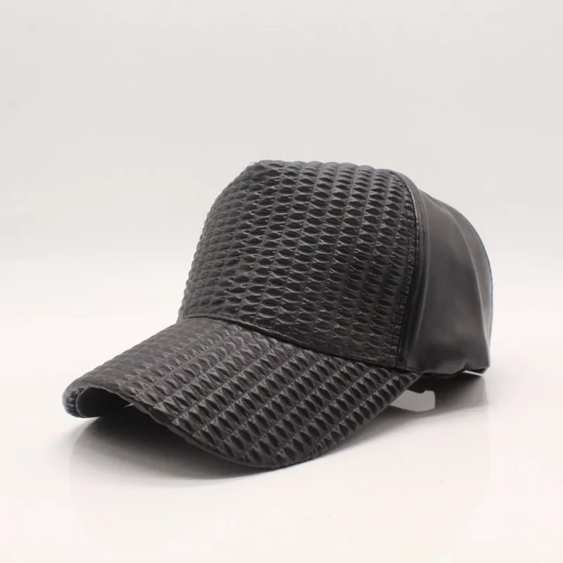 

new fashion PU black Baseball Cap women Hats For men fall Leather cap Trucker cap casquette snapback winter for women