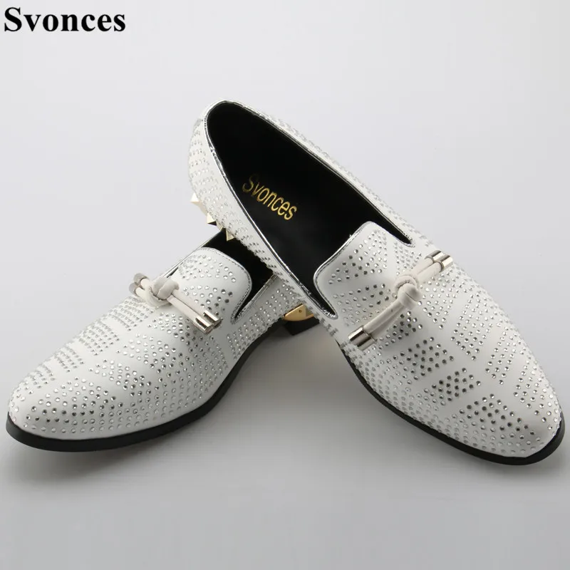 Branco Svonces Flats Masculino Grande Vestido Camurça Fumar De Picture Cristal Homens Tamanho Chinelo Nó Casamento Sapato Festa Sapatas Grife Picture 46 As as Mocassins HUzxHrq
