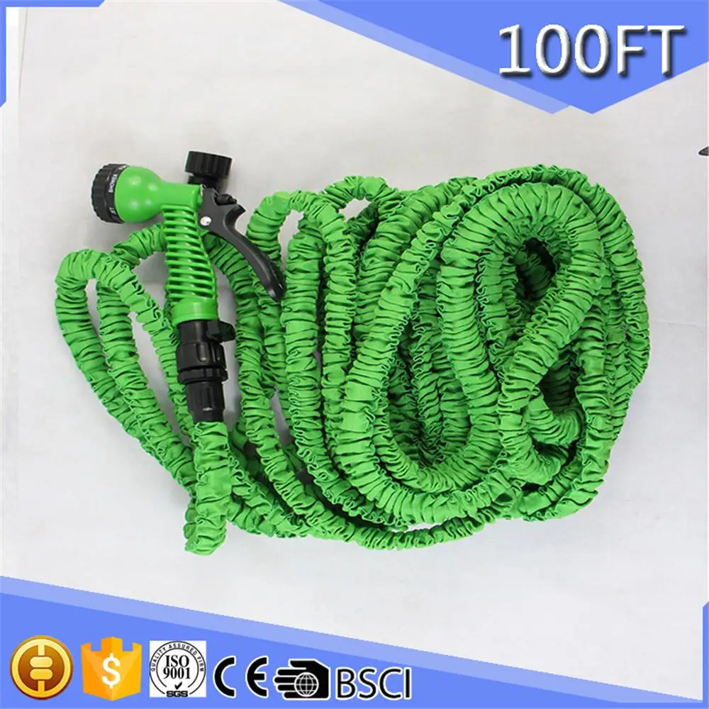 100ft Shrinking Garden Hose For Watering 30m,Strongest Expandable Hose+Free 7 way Spray Nozzle