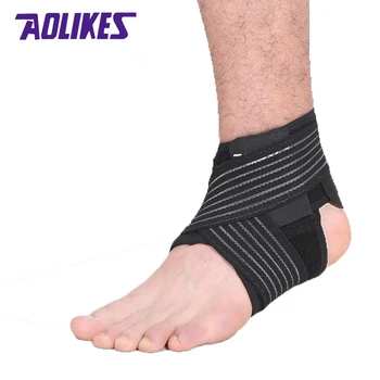 AOLIKES 2 stks/partij Sport Enkel Guard Bandages Onder Druk Enkel Ondersteuning Brace Protector Foot Stabilisator Wraps M L XL