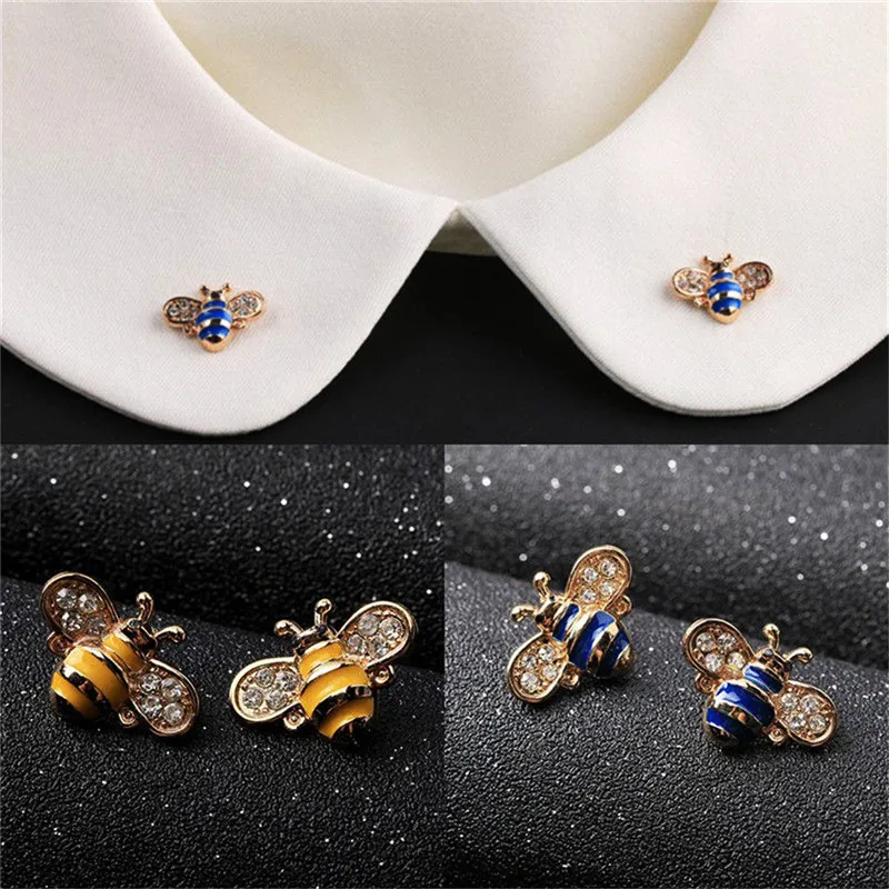

1 pc Cute Crystal Bee Brooches Pin Enamel Women's Jewelry Animal Collar Suit Clothing Decoration Accessories