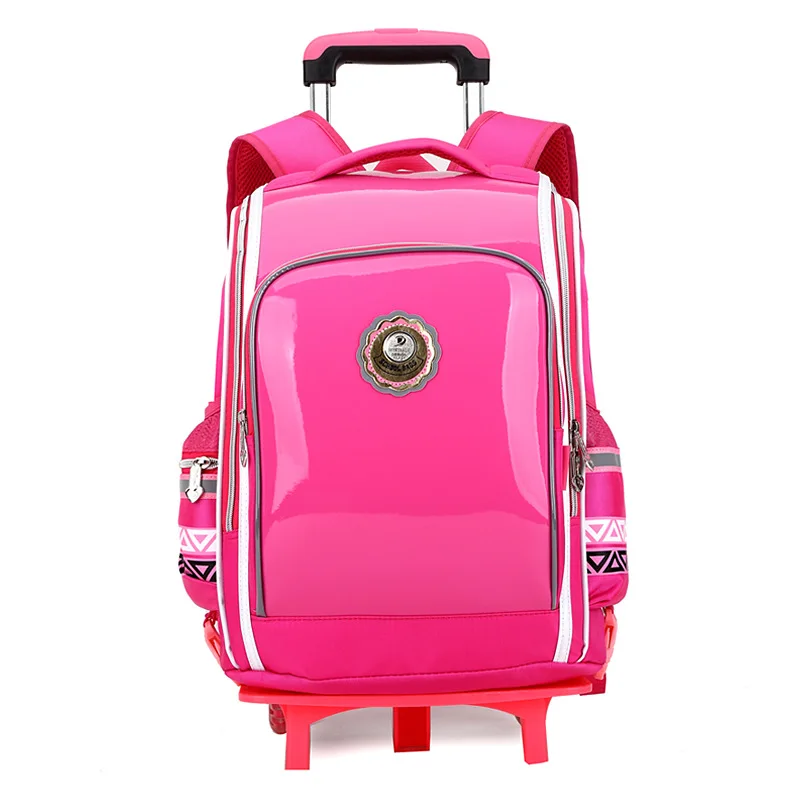2016 new School Bag Rolling Backpack children mochila tricycle trolley