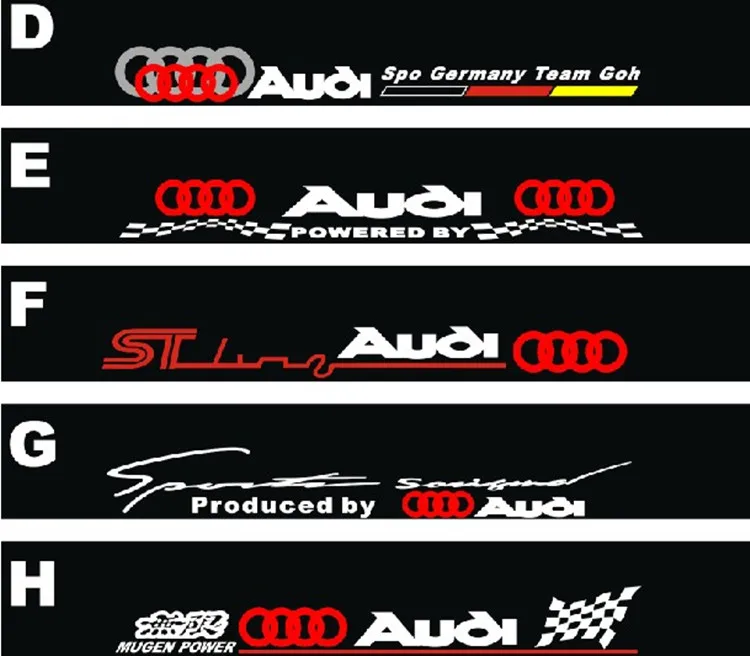 Free shipping Automobile label car Racing stickers for AUDI Front