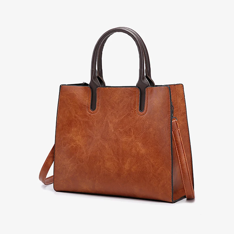 

Women PU Leather Handbag Large Capacity Casual Tote Shoulder Bags MUG88