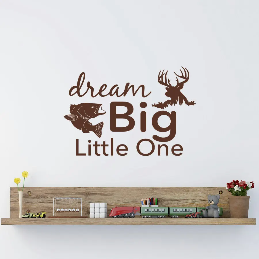 Dream Big Little One ⃝ Wall Wall Decal Rustic Nursery Ξ 