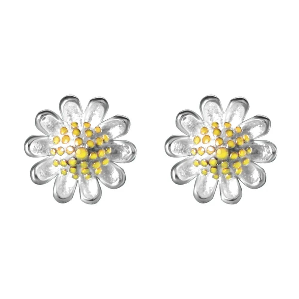 QIAMNI-Jewelry-925-Sterling-Silver-Beautiful-Yellow-Daisy-Flower-Piercing-Stud-Earring-for-Women-Girls-Wedding