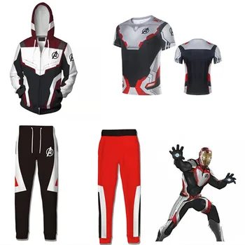 

Avengers Endgame Quantum Realm Sweatshirt Jacket Advanced Tech Hoodie Cosplay Costumes superhero T-Shirts Iron Man Hoodies Pant