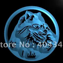 LB680-Шпиц Щенок Pet светодиодный знак неонового света
