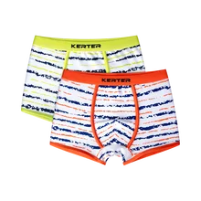 Нижнее белье из хлопка для мальчиков, 2 предмета, серые, синие трусы-боксеры для мальчиков, шорты, одежда для мальчиков 3, 4, 6, 8, 10, 12 лет, OBU193002