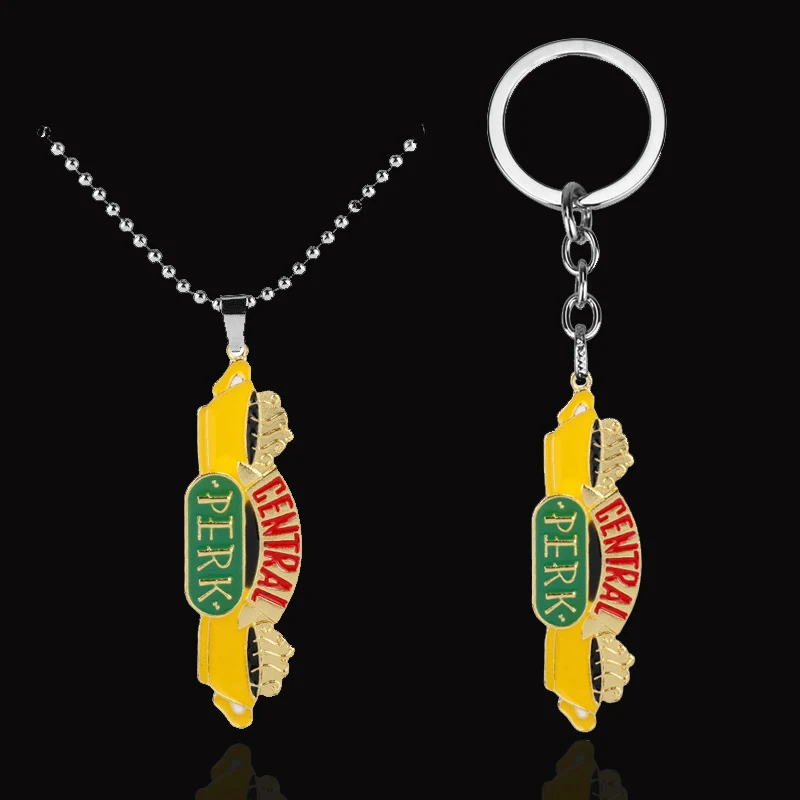 

American TV show Friends Keychain Central Perk Coffee Time Pendant Key Chain For Best friend Car Keyring llavero Jewelry Gift