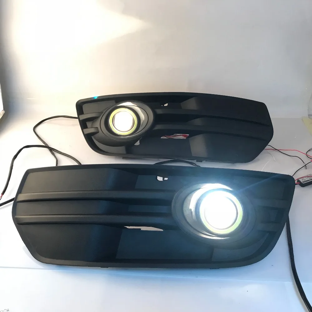  RQXR fog lamp driving light assembly For Audi Q5 cob angel eye led daytime running lights turn sign - 32977004264