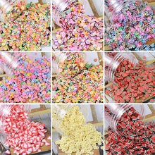 3D Multi-designs 1000 pcs/1 bag Fimo Fruit Slices Nail Art DIY Designs Nail Art Slices For Slicing Nail Art Decoration PD10-1-32 fashionable oumaxi 12 colors acrylic nail paints for 3d nail art drawings and designs