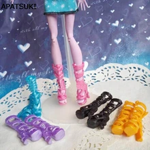 5pairs lot 2016 New Fashion Shoes For Monster High Dolls High Quality High Heel Boots Shoes