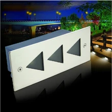 LED подземный шаг свет лампы встраиваемые похоронен пол ориентированной шаг лампы Открытый Пейзаж освещения лестницы AC85-265V 1039