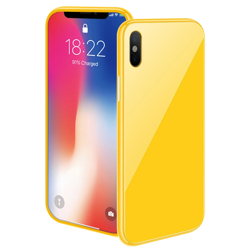 Candy Color Tempered Glass Case For Huawei Honor 10i 20i 8X 8C P20 Pro P30 Lite P Smart Y7 Y9 Mate 20 Lite Nova 3i 4 Cover - Цвет: Yellow