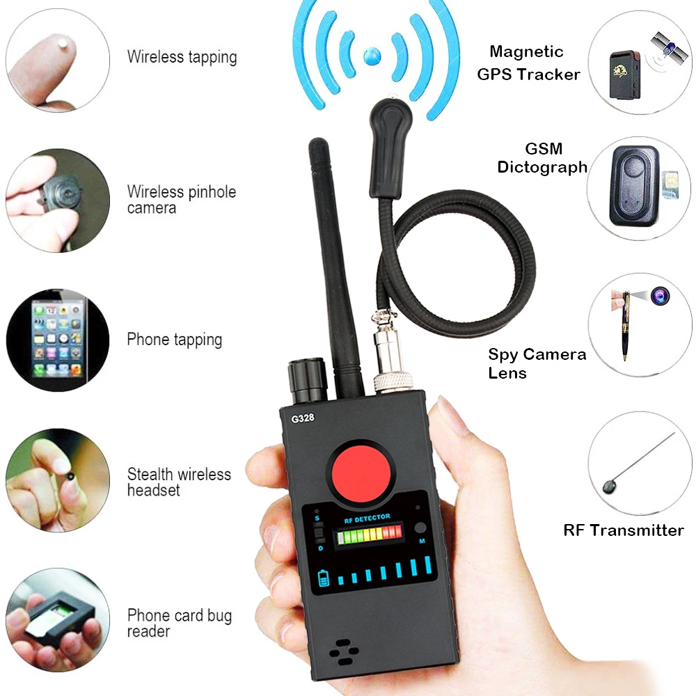 Anti Spy Detector,Wireless RF Bug Detector,Ultra-Sensitive Bug Sweeper for Hidden Camera GSM Listening Device GPS Radio Anti Spy Detector,Wireless RF Bug Detector,Ultra-Sensitive Bug Sweeper for Hidden Camera GSM Listening Device GPS Radio