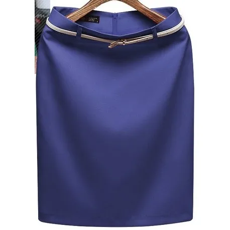 Осенние пикантные юбкой в стиле хип-хоп для однотонные узкие брюки для девочек женские юбки с ремнем короткие Длина Тип Высокая Талия Женская юбка S M L XL XXL XXXL - Цвет: Purple Blue 1006
